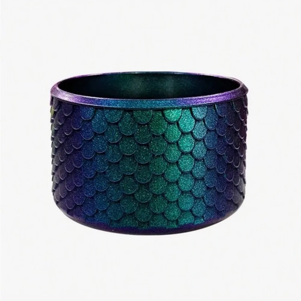 New Iridescent Purple & Green Mermaid Fish Scales Silicone Boot for Stanley Cup